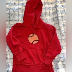 Red Baseball Hoodie by Mini Biden